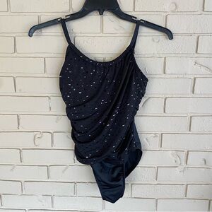 MagicSuit Women's 8 Black  Swimsuit Bathing Suit Tummy Control Sequin Slimming